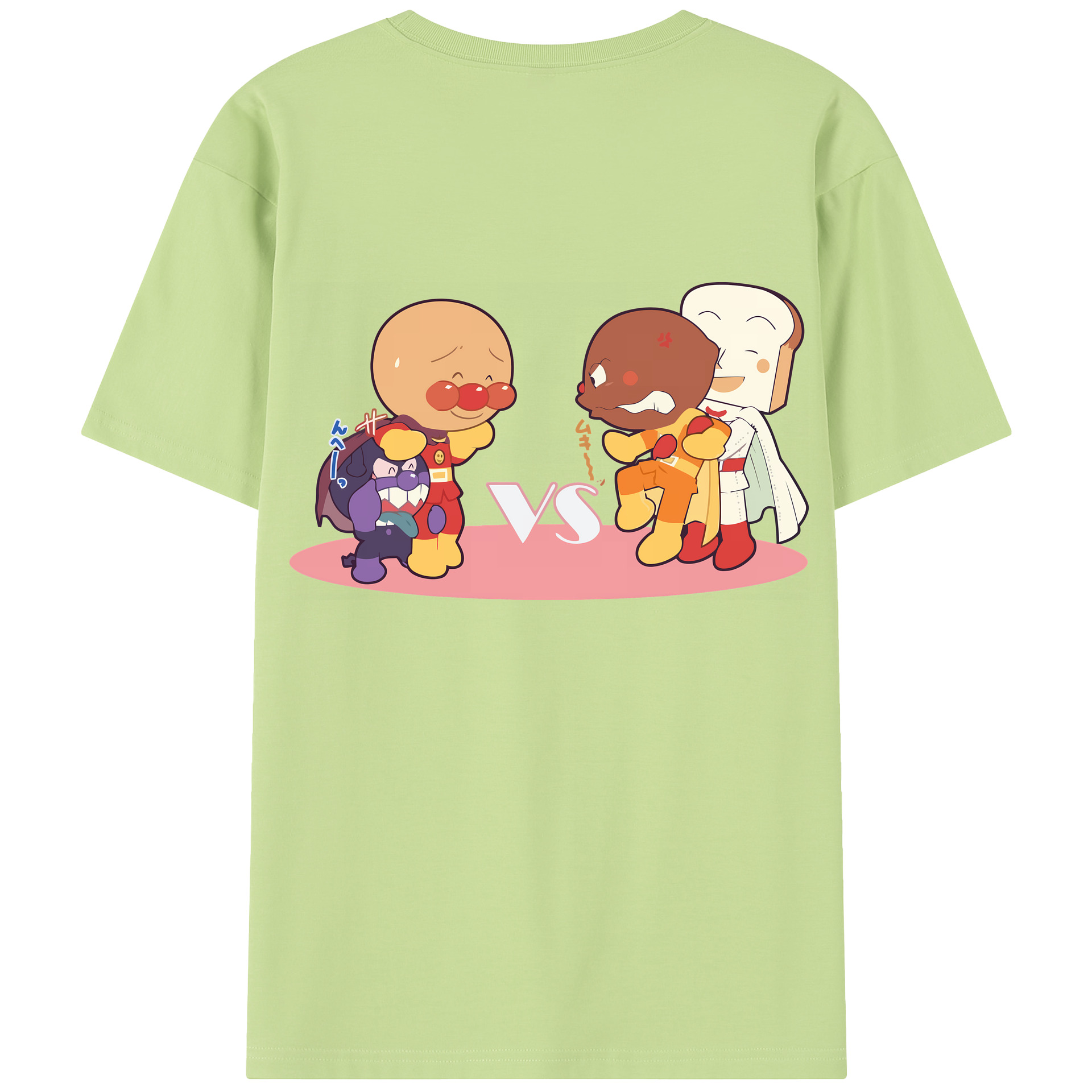 （画像用） アンパンマン Anpanman 綿100％半袖Tシャツ（背面プリント）